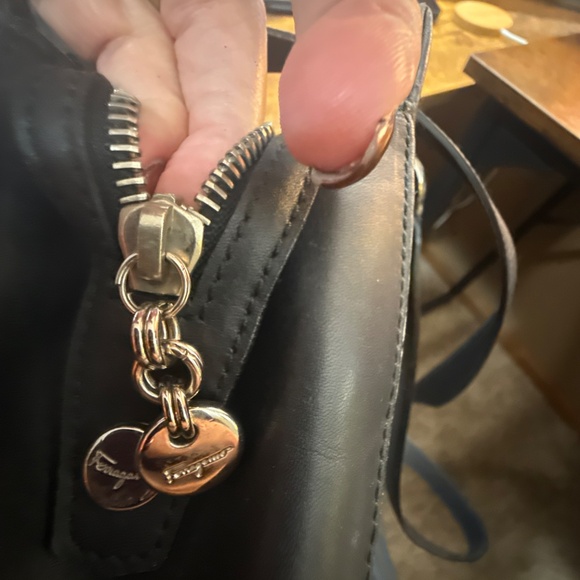 Salvatore Feragamo Black Tote w\COA - Picture 10 of 13